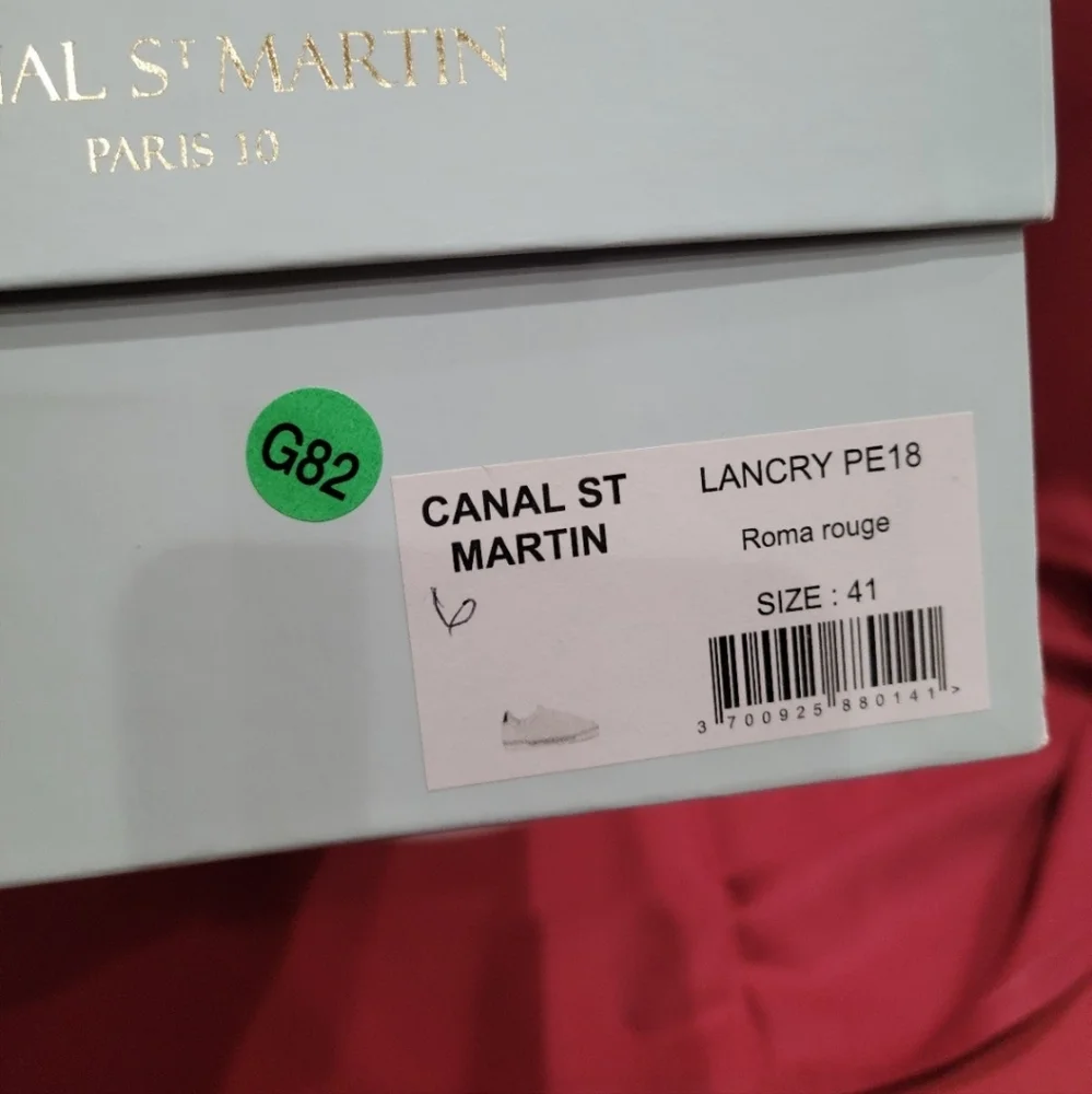 Canal st martin Lancry espadrille sneakers roma Rouge white red 41